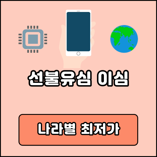 선불유심(USIM) 이심(eSIM) 나라별 최저가 추천