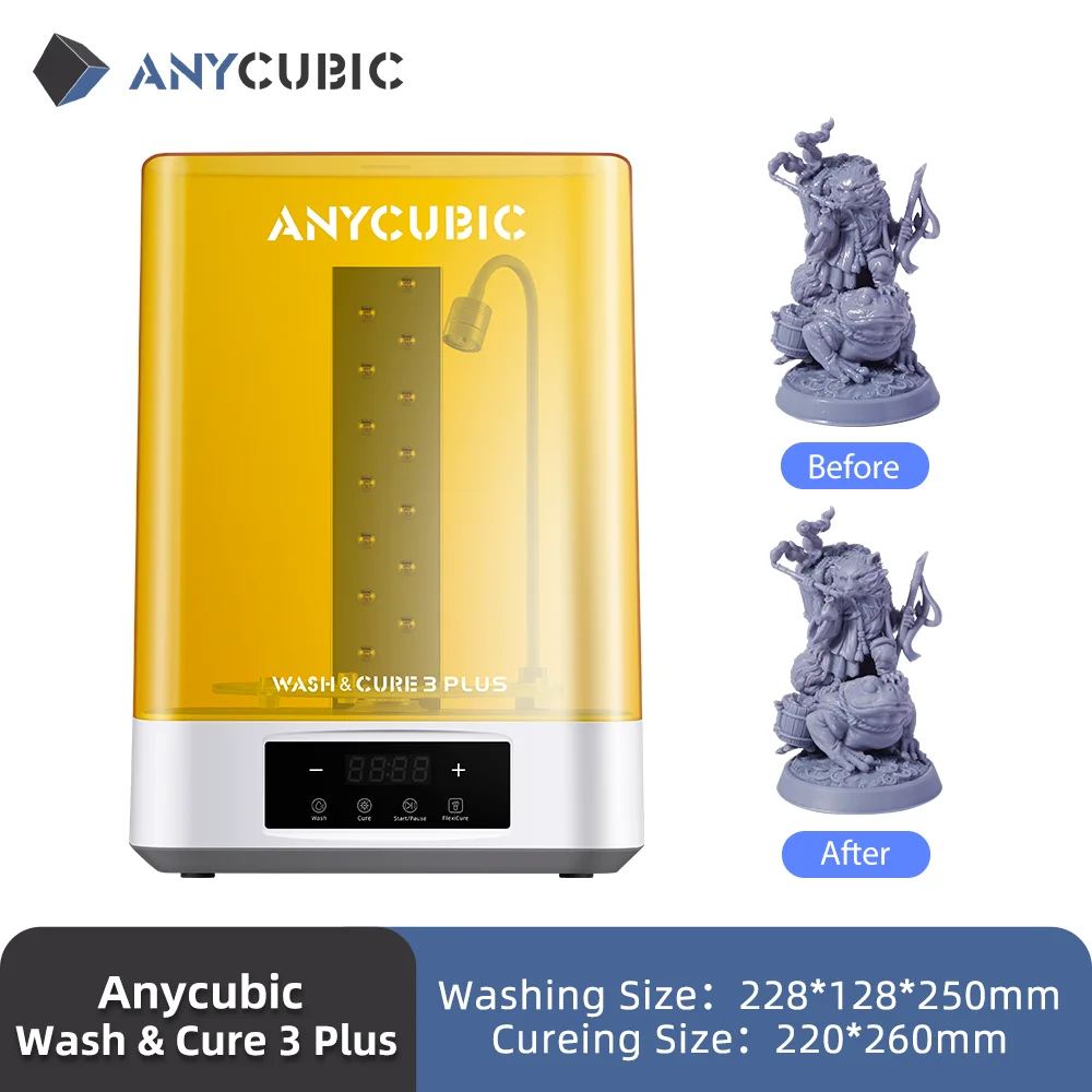 ANYCUBIC Wash & Cure 3 Plus 포톤 모노 M5s LCD 3D 프린터용 세척 경화 기계 할인이벤트